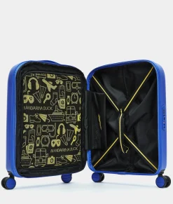 Clearance Mandarina Duck LOGODUCK+ Expandable Cabin Hard Trolley (4 Wheels) | cm 55X40X20/23 ElectricBlue