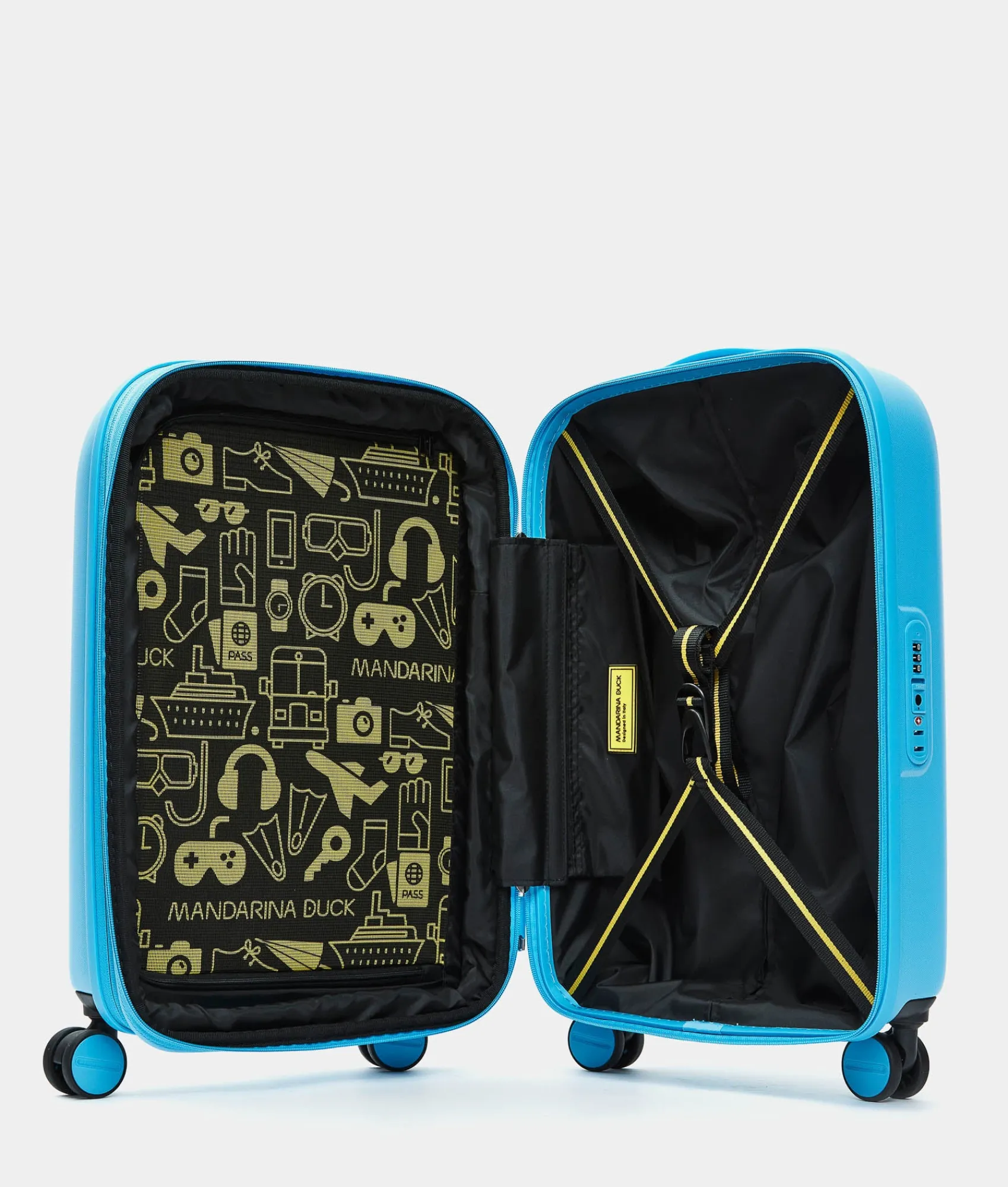New Mandarina Duck LOGODUCK+ Expandable Cabin Hard Trolley (4 wheels) | cm 55 x 35 x 23/26 cm Aquarius