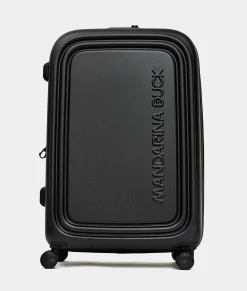 Outlet Mandarina Duck LOGODUCK+ Expandable Large Trolley (4 Wheels) | cm 75X49X31 Black