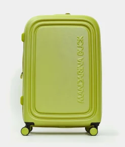New Mandarina Duck LOGODUCK+ Expandable Large Trolley (4 Wheels) | cm 75X49X31 MapoGreen