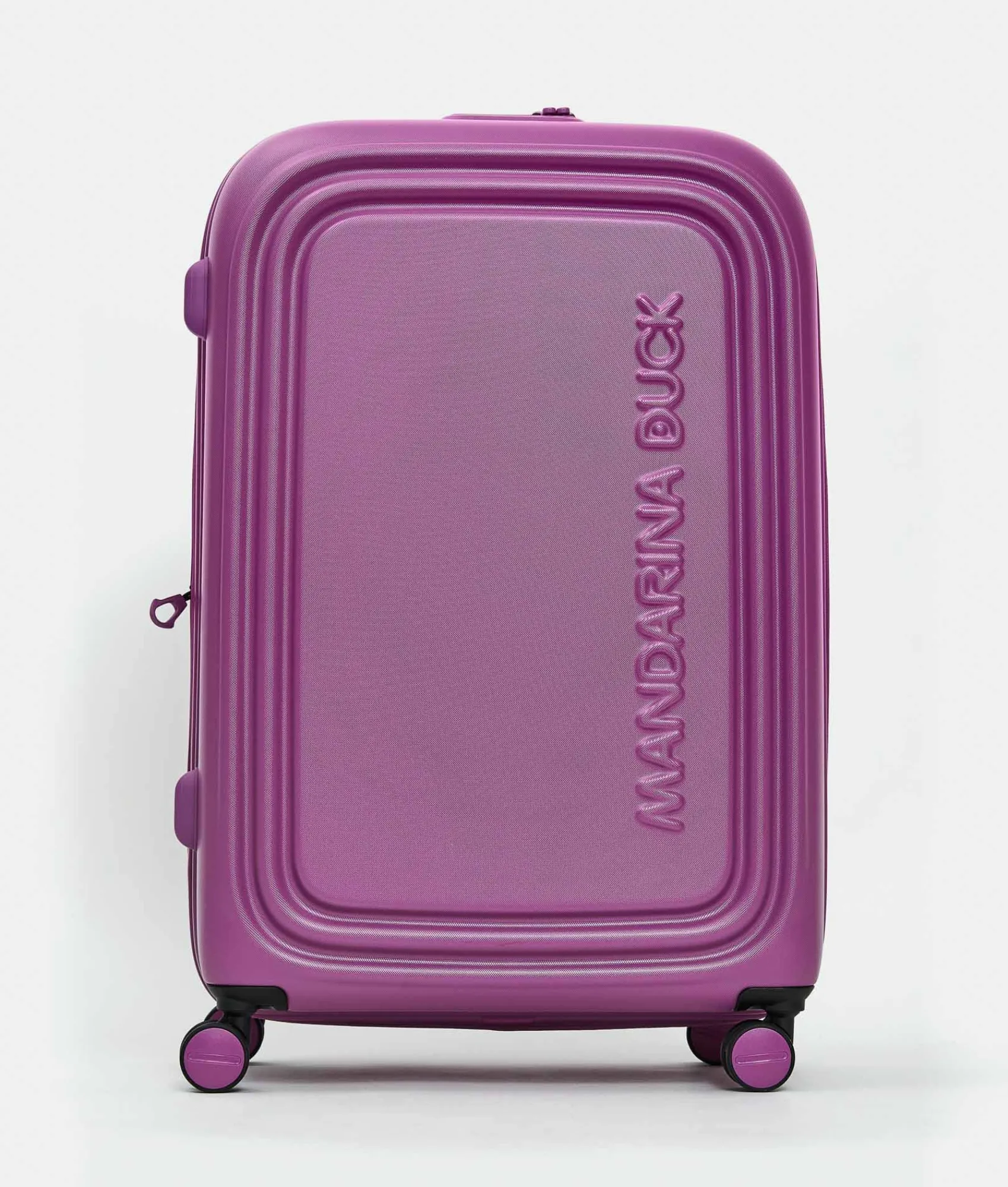 Clearance Mandarina Duck LOGODUCK+ Expandable Large Trolley (4 Wheels) | cm 75X49X31 Orchid