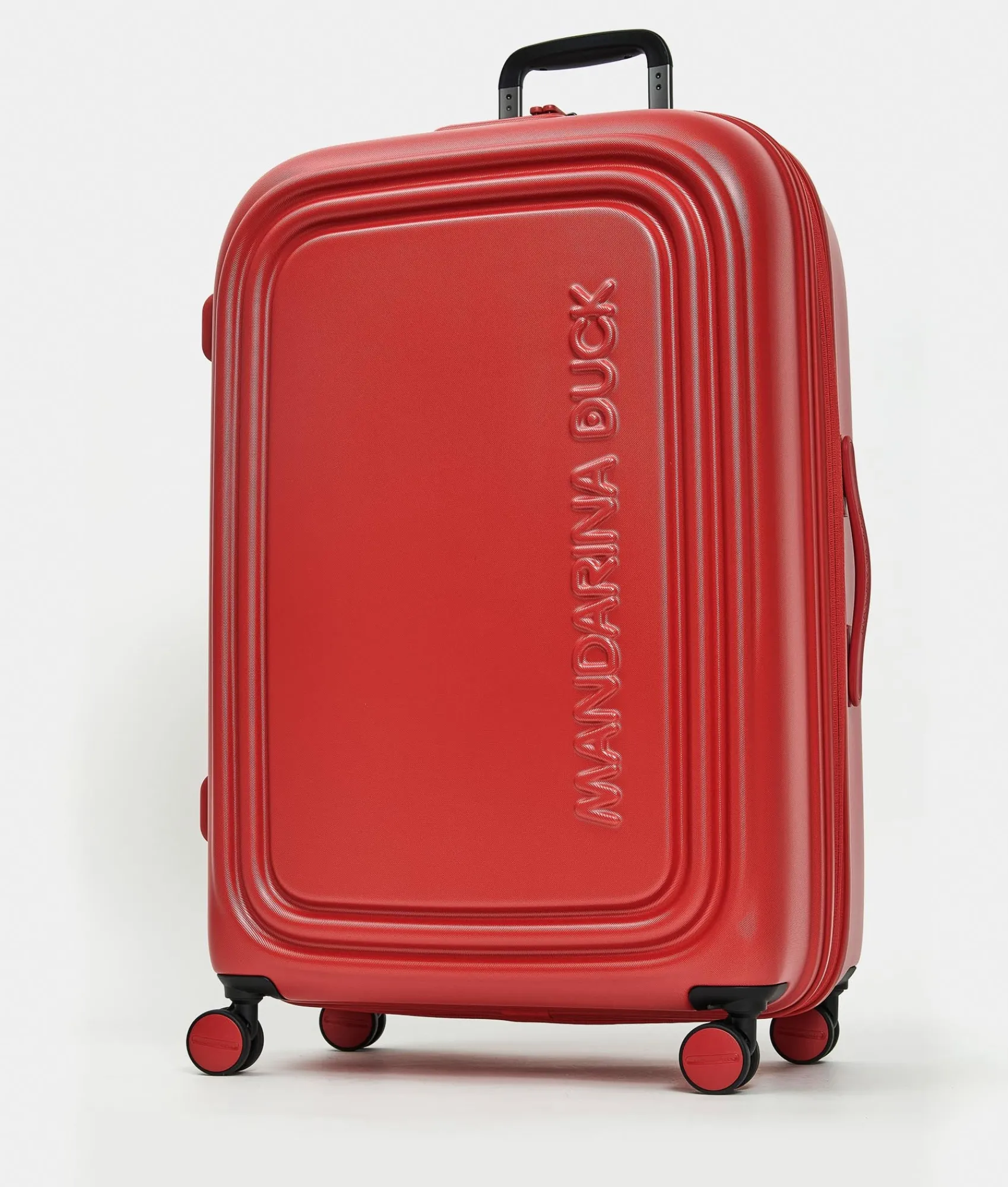 Clearance Mandarina Duck LOGODUCK+ Expandable Large Trolley (4 Wheels) | cm 75X49X31 CherryTomato