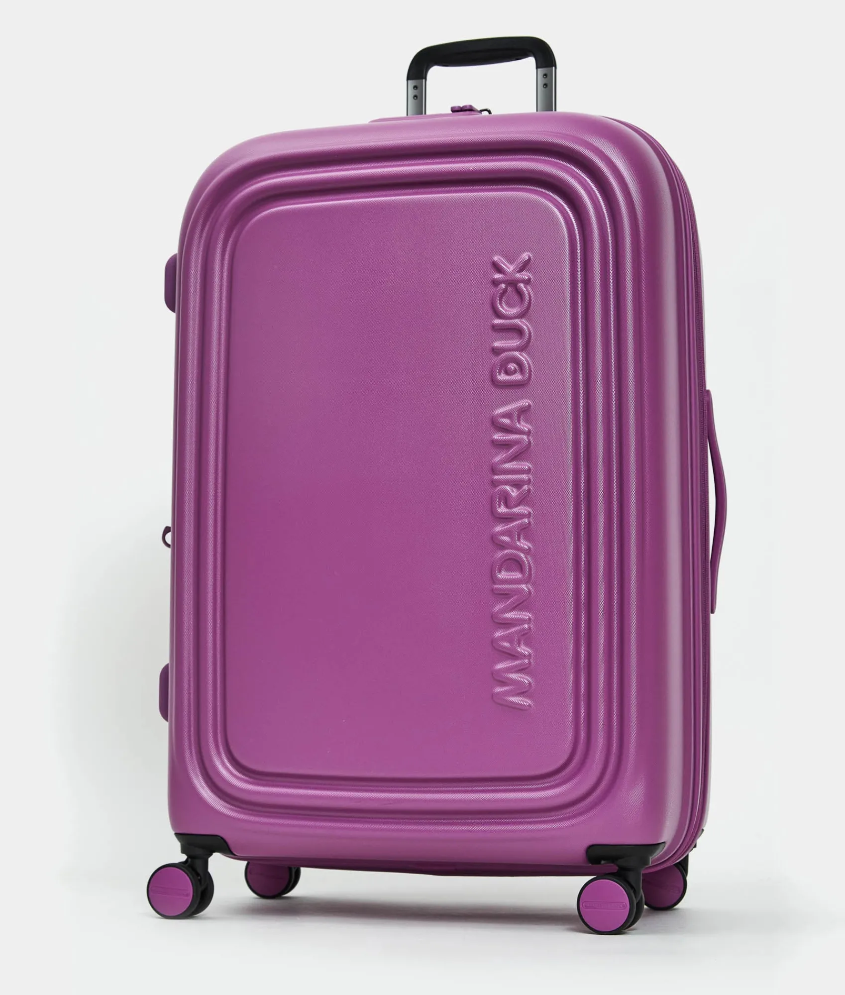 Clearance Mandarina Duck LOGODUCK+ Expandable Large Trolley (4 Wheels) | cm 75X49X31 Orchid