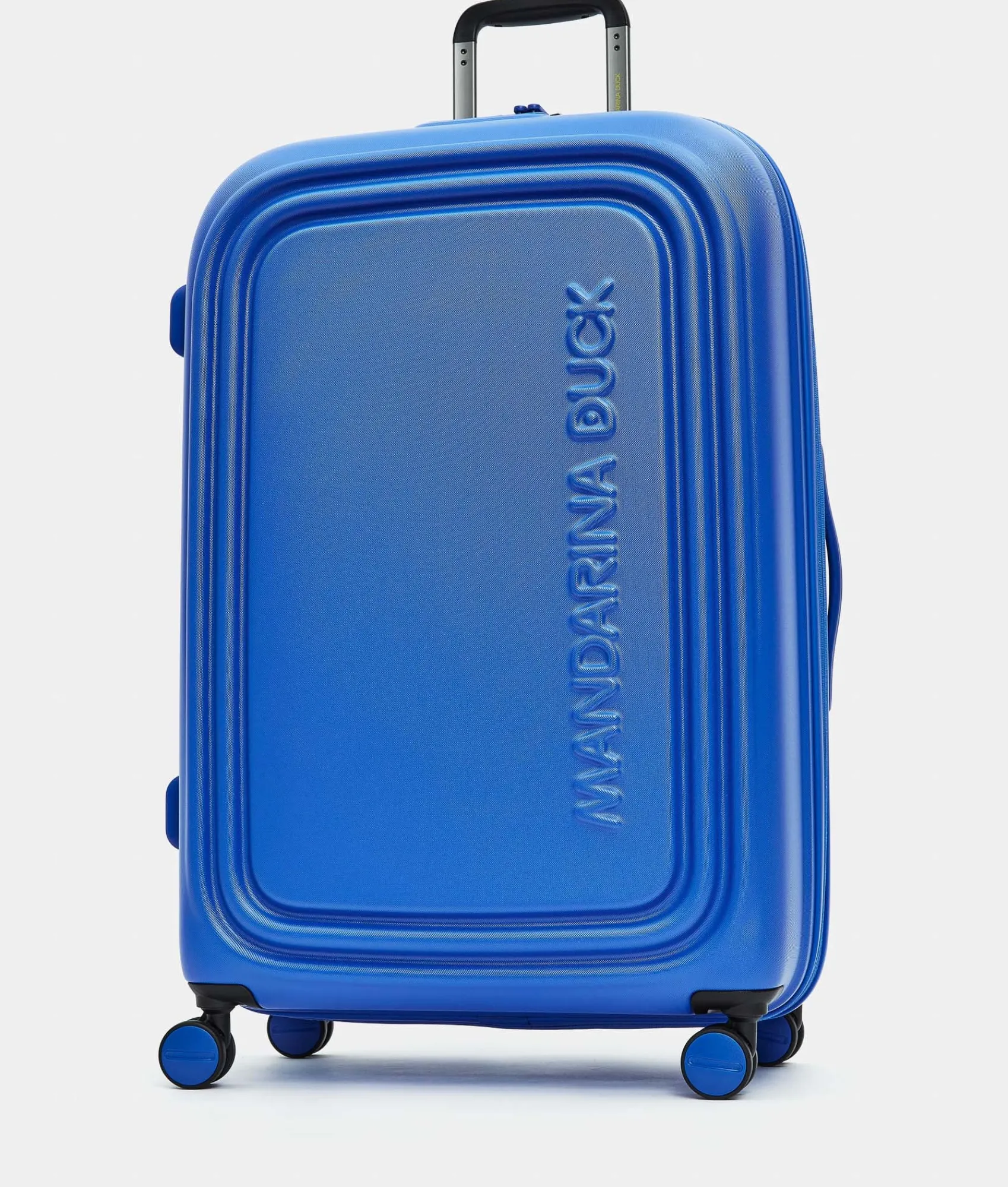 Clearance Mandarina Duck LOGODUCK+ Expandable Large Trolley (4 Wheels) | cm 75X49X31 ElectricBlue