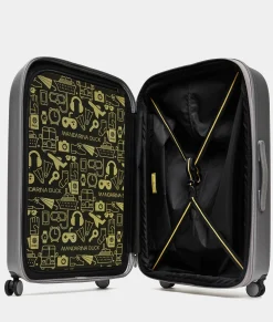 Discount Mandarina Duck LOGODUCK Expandable Large Trolley (4 Wheels) | cm 75X49X31 Silver