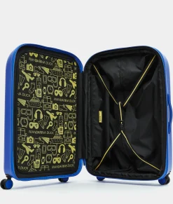 Clearance Mandarina Duck LOGODUCK+ Expandable Large Trolley (4 Wheels) | cm 75X49X31 ElectricBlue