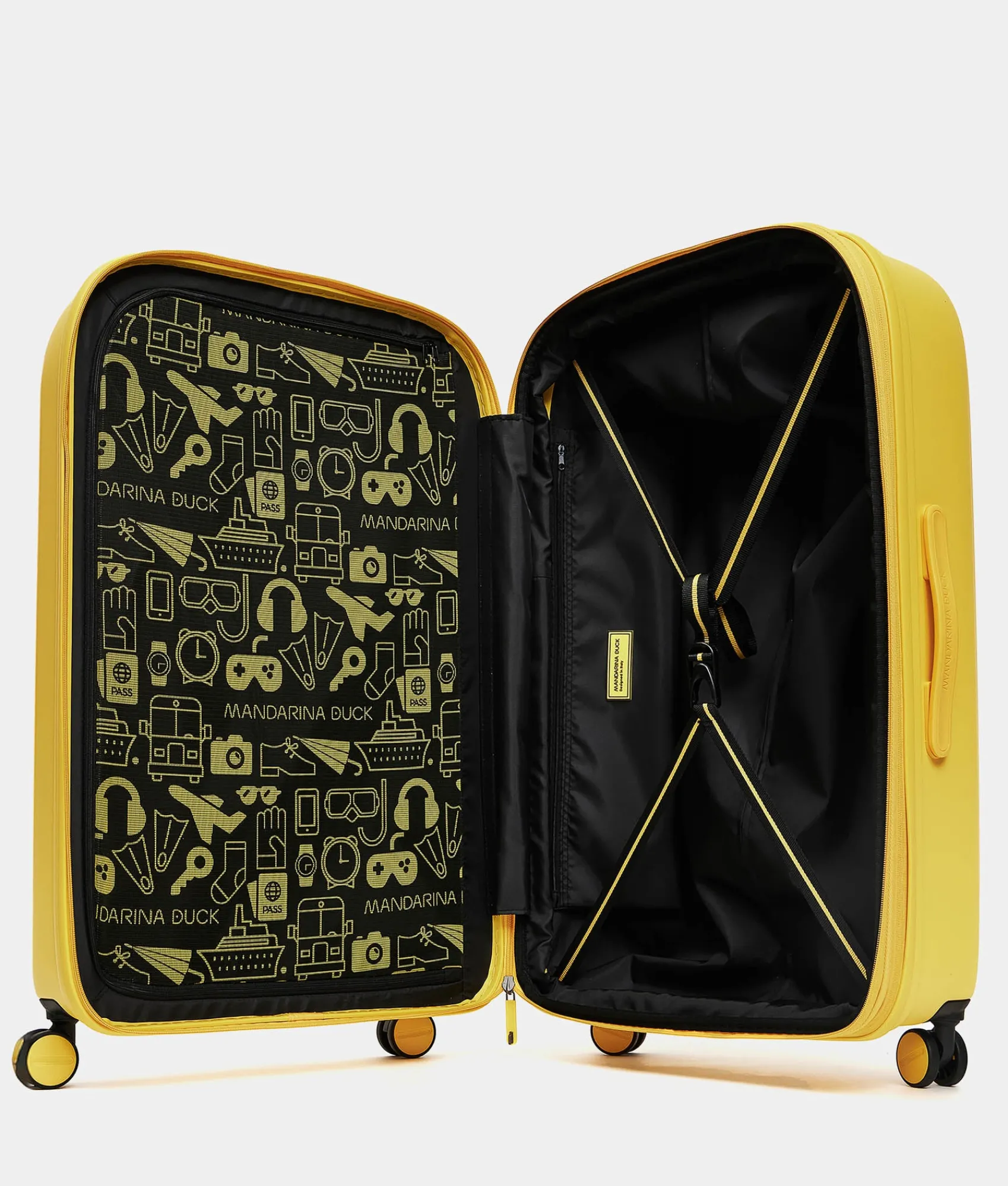 Sale Mandarina Duck LOGODUCK+ Expandable Large Trolley (4 Wheels) | cm 75X49X31 DuckYellow