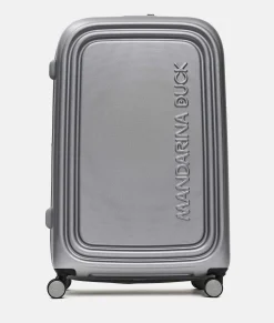 Online Mandarina Duck LOGODUCK+ Expandable XL Trolley (4 Wheels) | cm 82X52X34 Silver