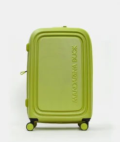 Best Mandarina Duck LOGODUCK+ Medium Expandable Trolley (4 Wheels) | cm 69 X 45 X 32/35 MapoGreen