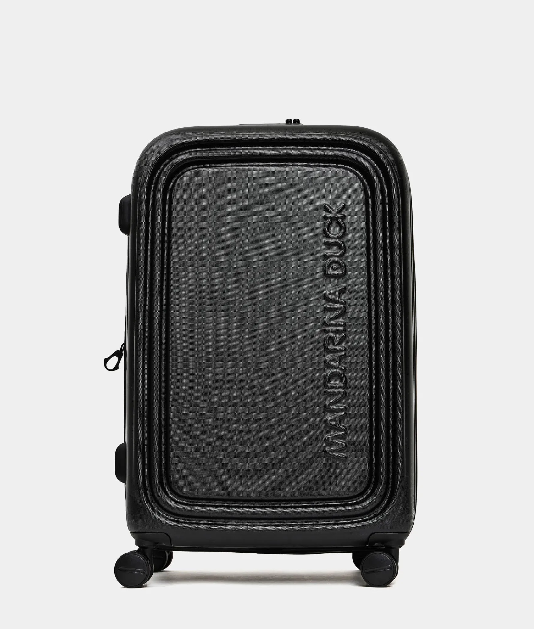 New Mandarina Duck LOGODUCK+ Medium Expandable Trolley (4 Wheels) | cm 69 X 45 X 32/35 Black