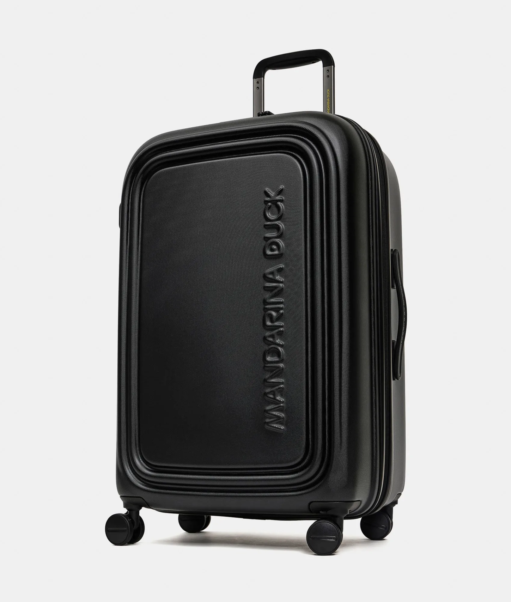 New Mandarina Duck LOGODUCK+ Medium Expandable Trolley (4 Wheels) | cm 69 X 45 X 32/35 Black