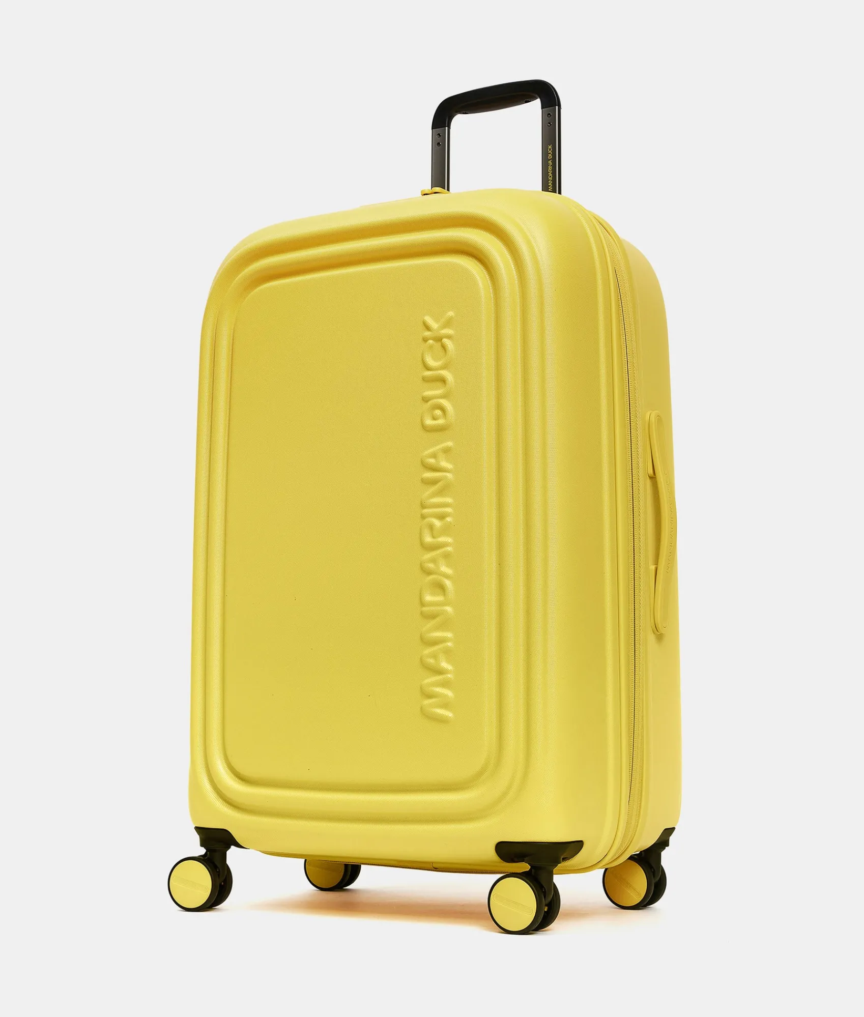 Outlet Mandarina Duck LOGODUCK+ Medium Expandable Trolley (4 Wheels) | cm 69 X 45 X 32/35 DuckYellow
