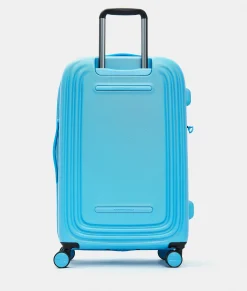 Outlet Mandarina Duck LOGODUCK+ Medium Expandable Trolley (4 Wheels) | cm 69 X 45 X 32/35 Aquarius