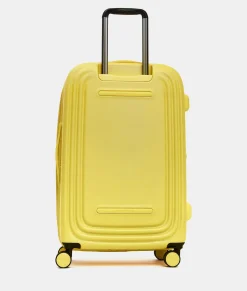 Outlet Mandarina Duck LOGODUCK+ Medium Expandable Trolley (4 Wheels) | cm 69 X 45 X 32/35 DuckYellow