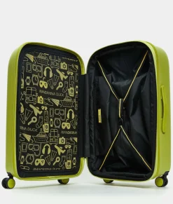 Best Mandarina Duck LOGODUCK+ Medium Expandable Trolley (4 Wheels) | cm 69 X 45 X 32/35 MapoGreen