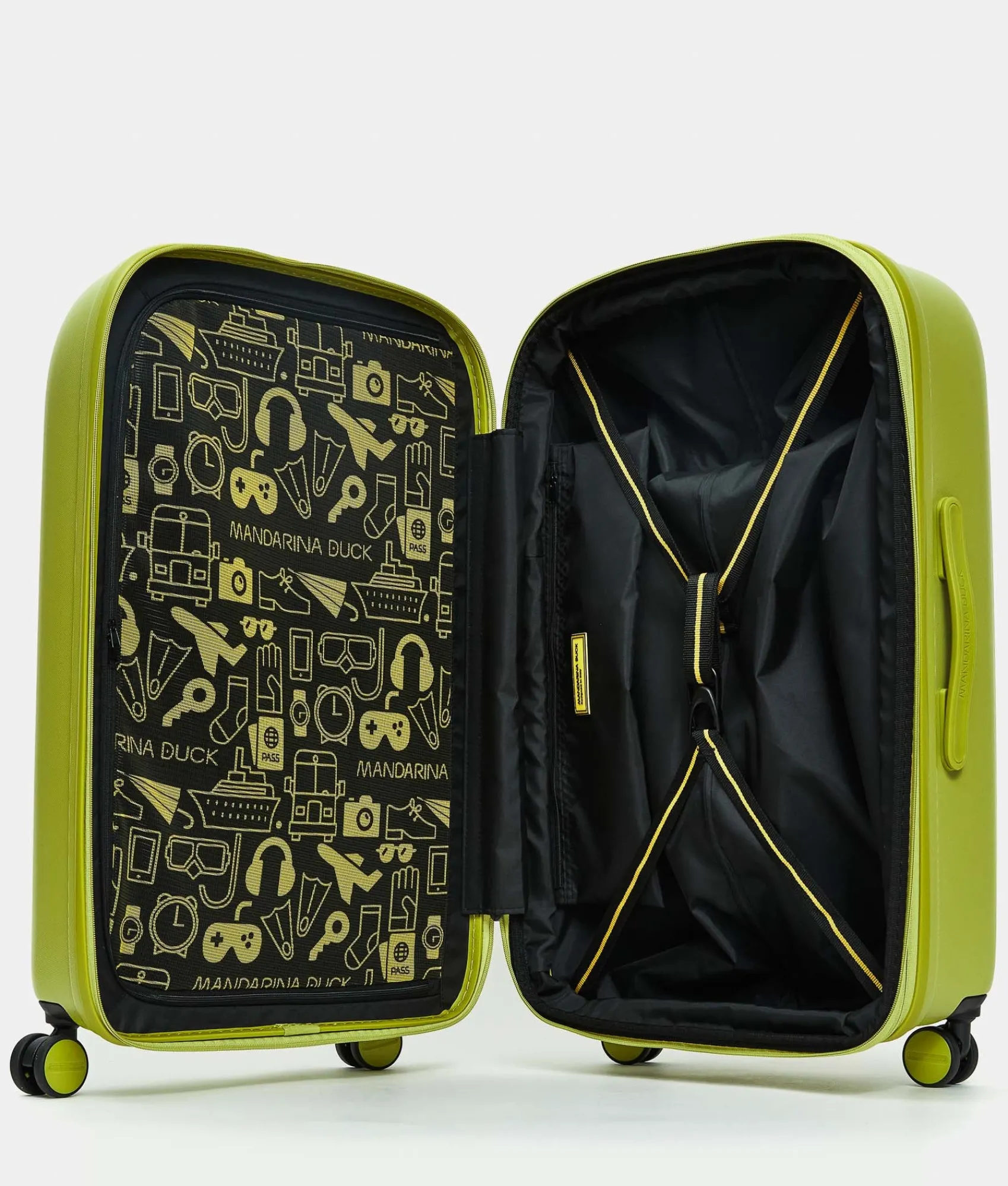 Best Mandarina Duck LOGODUCK+ Medium Expandable Trolley (4 Wheels) | cm 69 X 45 X 32/35 MapoGreen