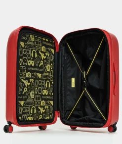 New Mandarina Duck LOGODUCK+ Medium Expandable Trolley (4 Wheels) | cm 69 X 45 X 32/35 CherryTomato