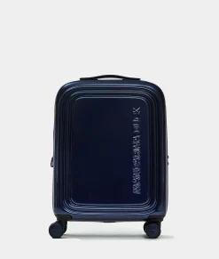 Best Mandarina Duck LOGODUCK+ METAL Expandable Cabin Hard Trolley (4 Wheels) | cm 55X40X20/23 BlueIndigo