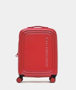 Fashion Mandarina Duck LOGODUCK+ METAL Expandable Cabin Hard Trolley (4 Wheels) | cm 55X40X20/23 Raspberry