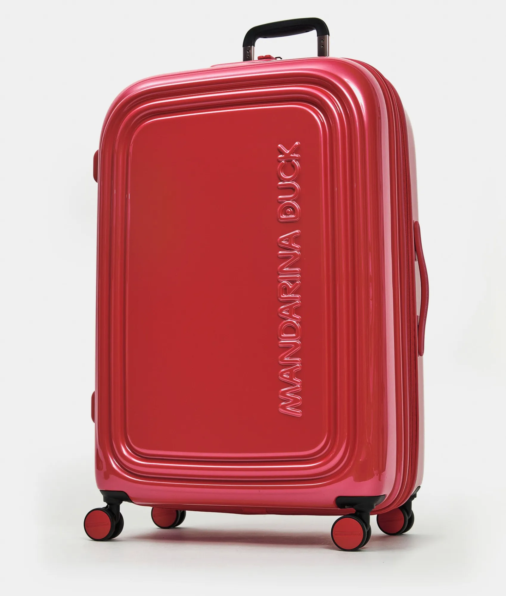 Online Mandarina Duck LOGODUCK+ METAL Expandable Large Trolley (4 Wheels) | cm 75X49X31 Raspberry