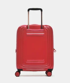 Fashion Mandarina Duck LOGODUCK+ METAL Expandable Cabin Hard Trolley (4 Wheels) | cm 55X40X20/23 Raspberry
