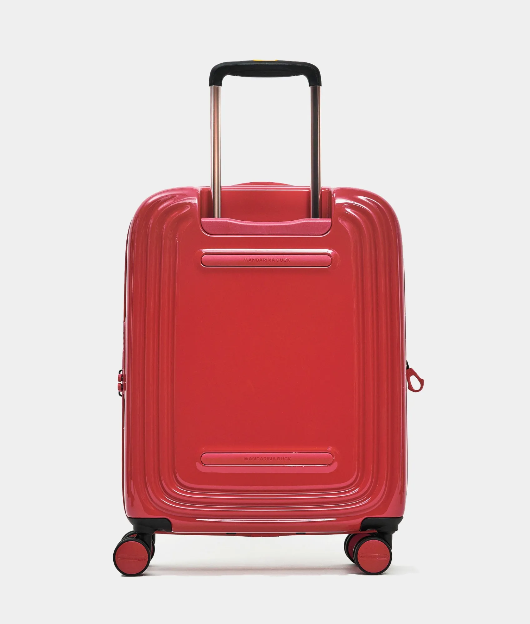 Fashion Mandarina Duck LOGODUCK+ METAL Expandable Cabin Hard Trolley (4 Wheels) | cm 55X40X20/23 Raspberry