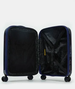 Best Mandarina Duck LOGODUCK+ METAL Expandable Cabin Hard Trolley (4 Wheels) | cm 55X40X20/23 BlueIndigo