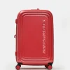 Clearance Mandarina Duck LOGODUCK+ METAL Medium Expandable Trolley (4 Wheels) | cm 69 X 45 X 32/35 Raspberry