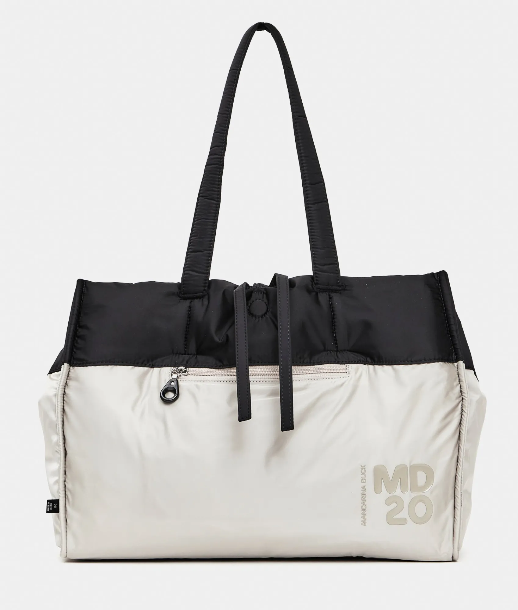 Outlet Mandarina Duck MD20 BALLOON Medium Reversible Nylon Tote Black