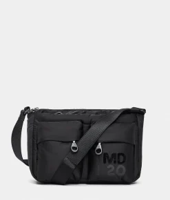 New Mandarina Duck MD20 BALLOON Shoulder Bag With Pockets Black