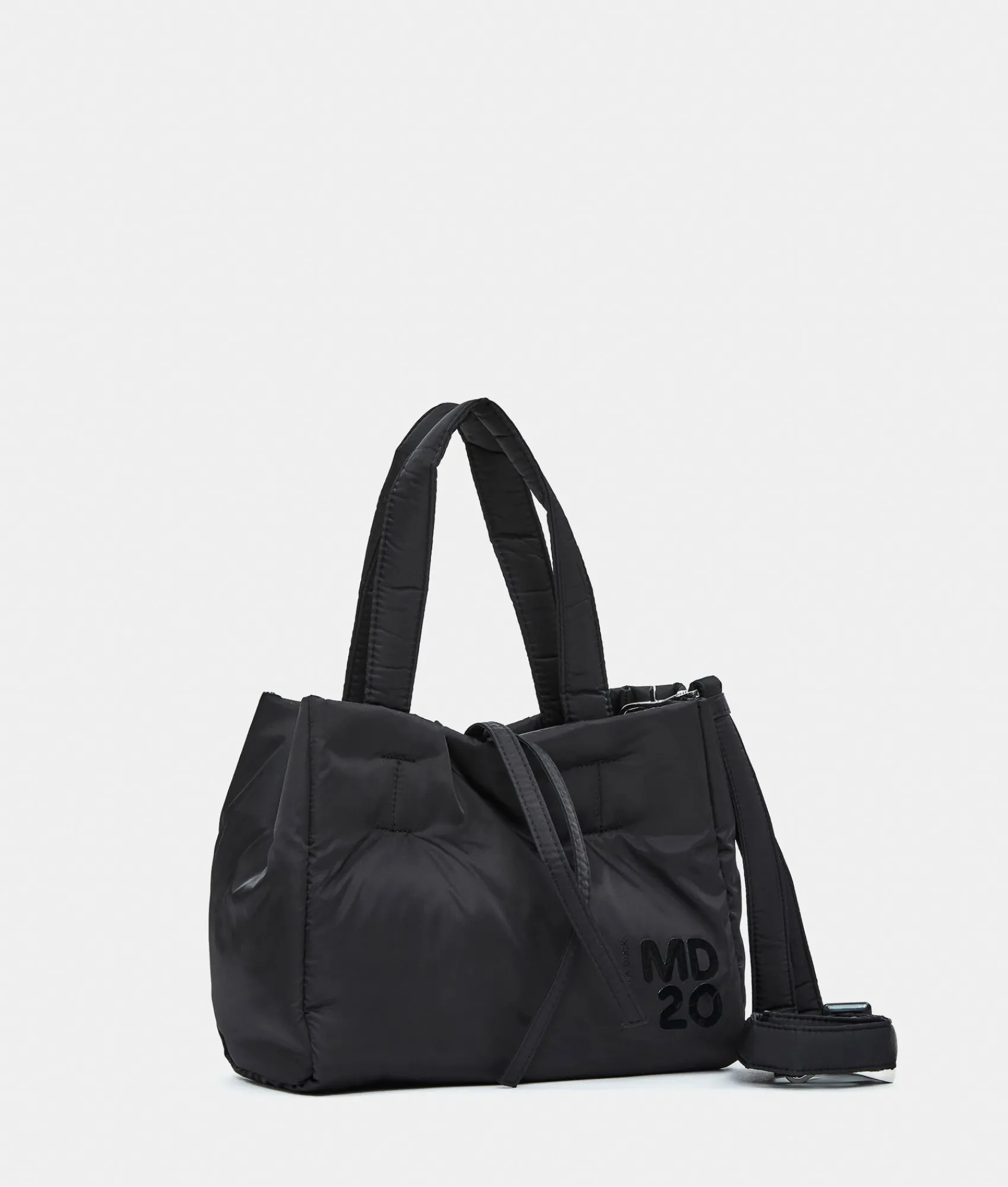 New Mandarina Duck MD20 BALLOON Small Reversible Nylon Tote Black