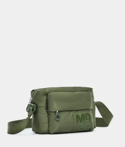 Outlet Mandarina Duck MD20 BALLOON Small Shoulder Bag With Pocket MilitaryGreen