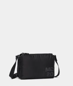 Fashion Mandarina Duck MD20 BALLOON Small Three-Pouch Shoulder Bag Black