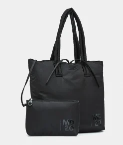 Hot Mandarina Duck MD20 BALLOON Vertical Reversible Nylon Tote Black