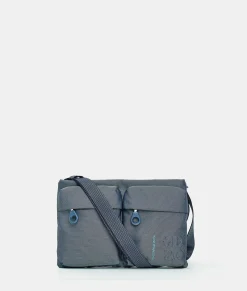 Outlet Mandarina Duck MD20 Double Pocket Flat Crossbody Bag BlueWing