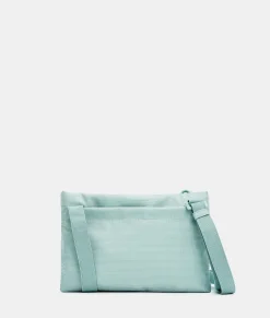 Discount Mandarina Duck MD20 Double Pocket Flat Crossbody Bag IcebergGreen