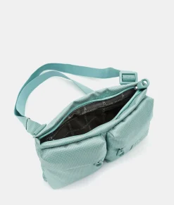 Discount Mandarina Duck MD20 Double Pocket Flat Crossbody Bag IcebergGreen