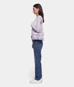 Hot Mandarina Duck MD20 Double Pocket Flat Crossbody Bag Lavander