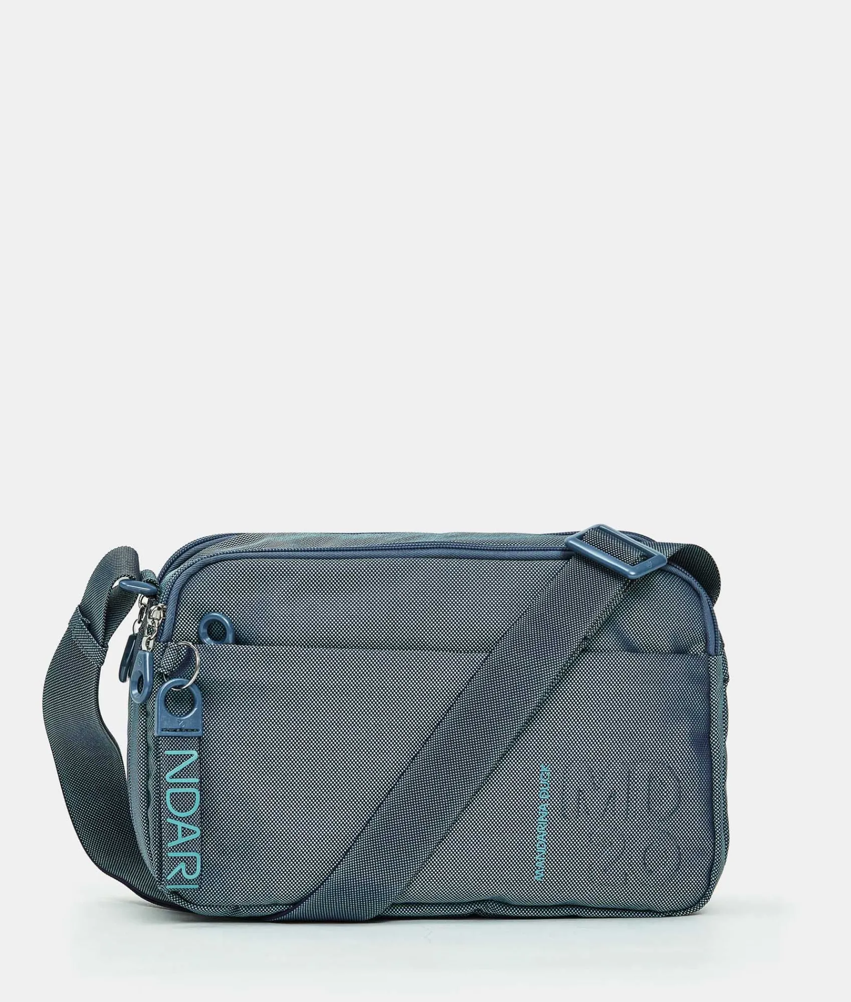 Outlet Mandarina Duck MD20 Expandable Double Zip Crossbody Bag BlueWing