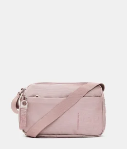 Hot Mandarina Duck MD20 Expandable Double Zip Crossbody Bag Rose