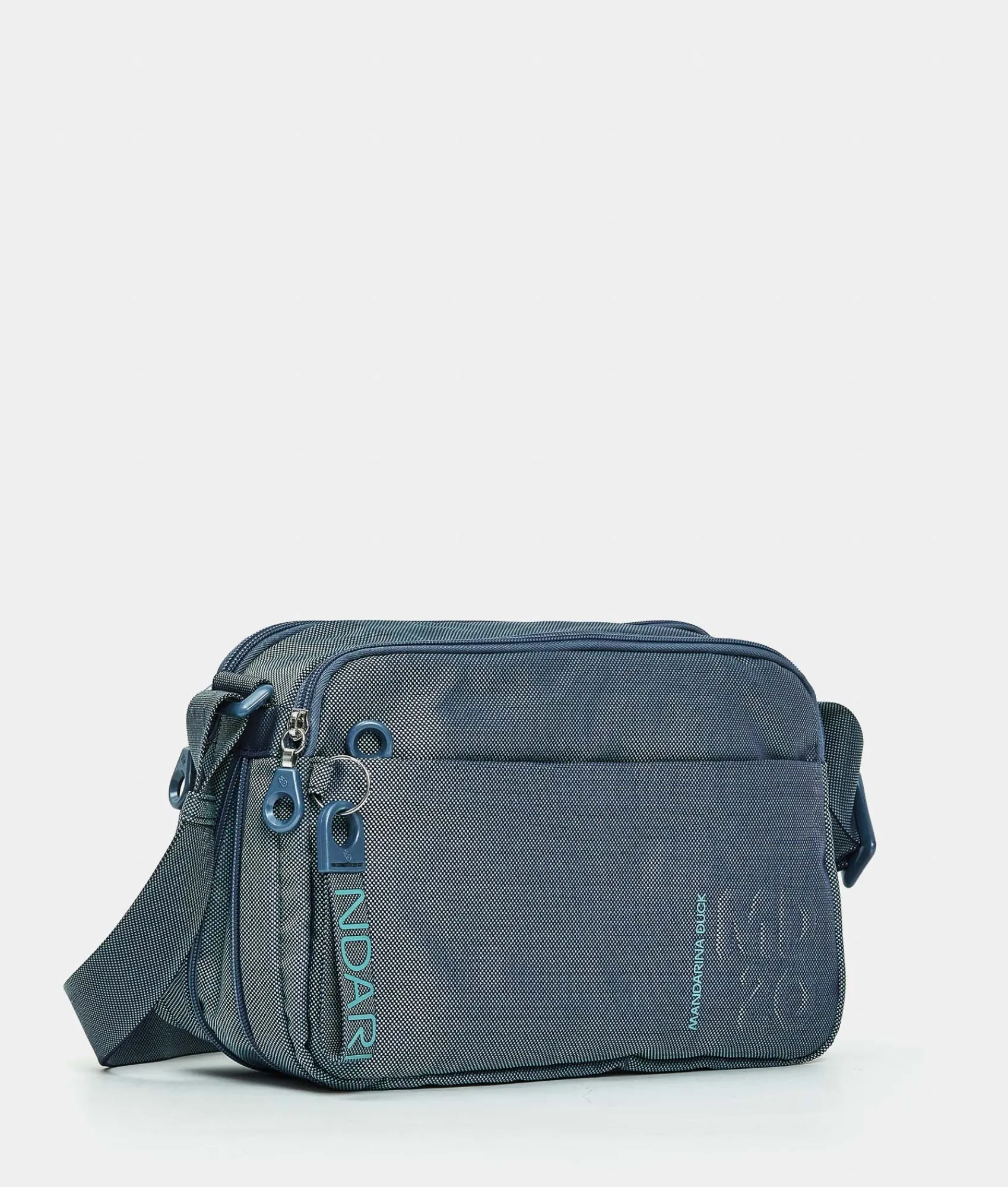 Outlet Mandarina Duck MD20 Expandable Double Zip Crossbody Bag BlueWing