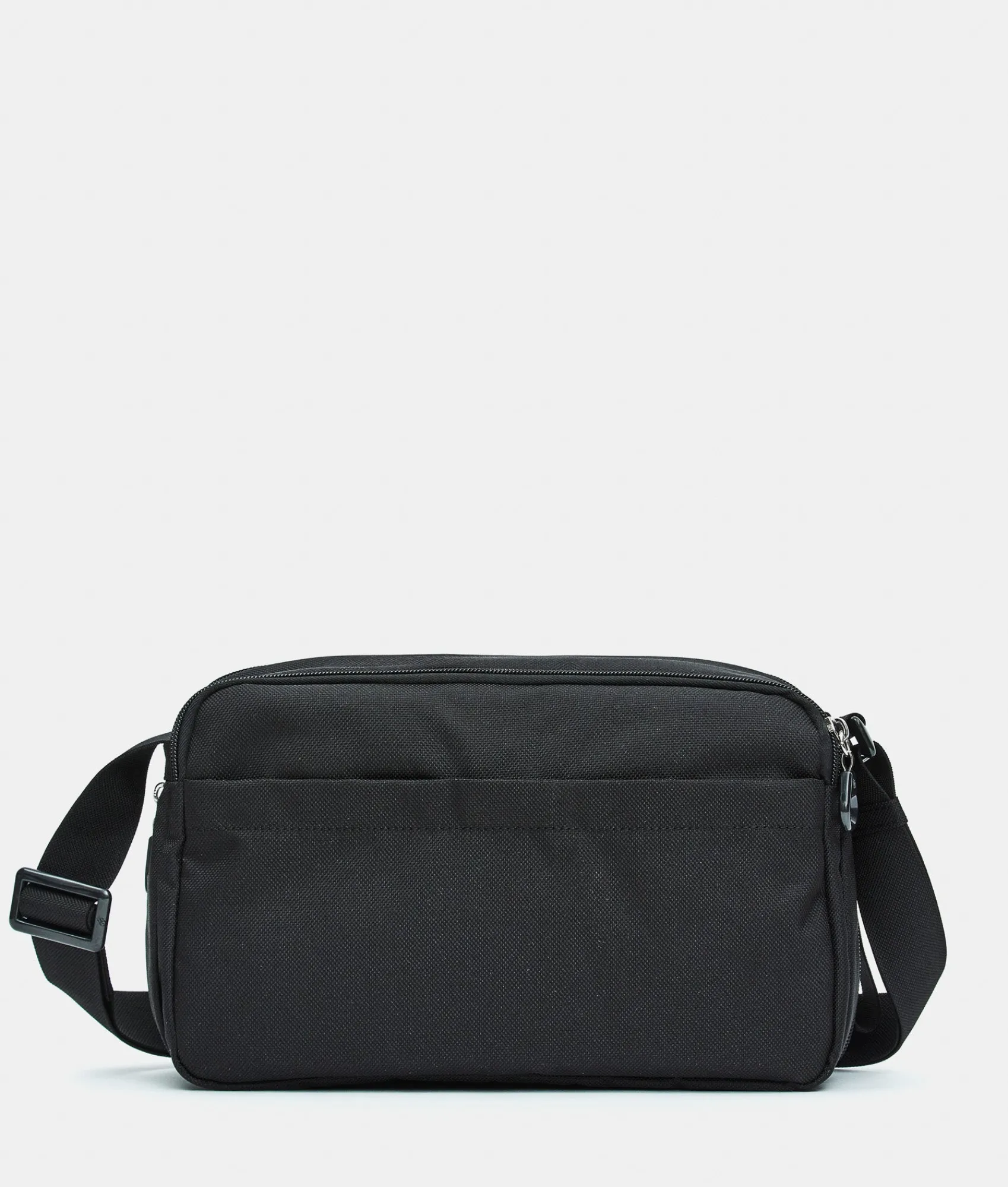 New Mandarina Duck MD20 Expandable Double Zip Crossbody Bag Black