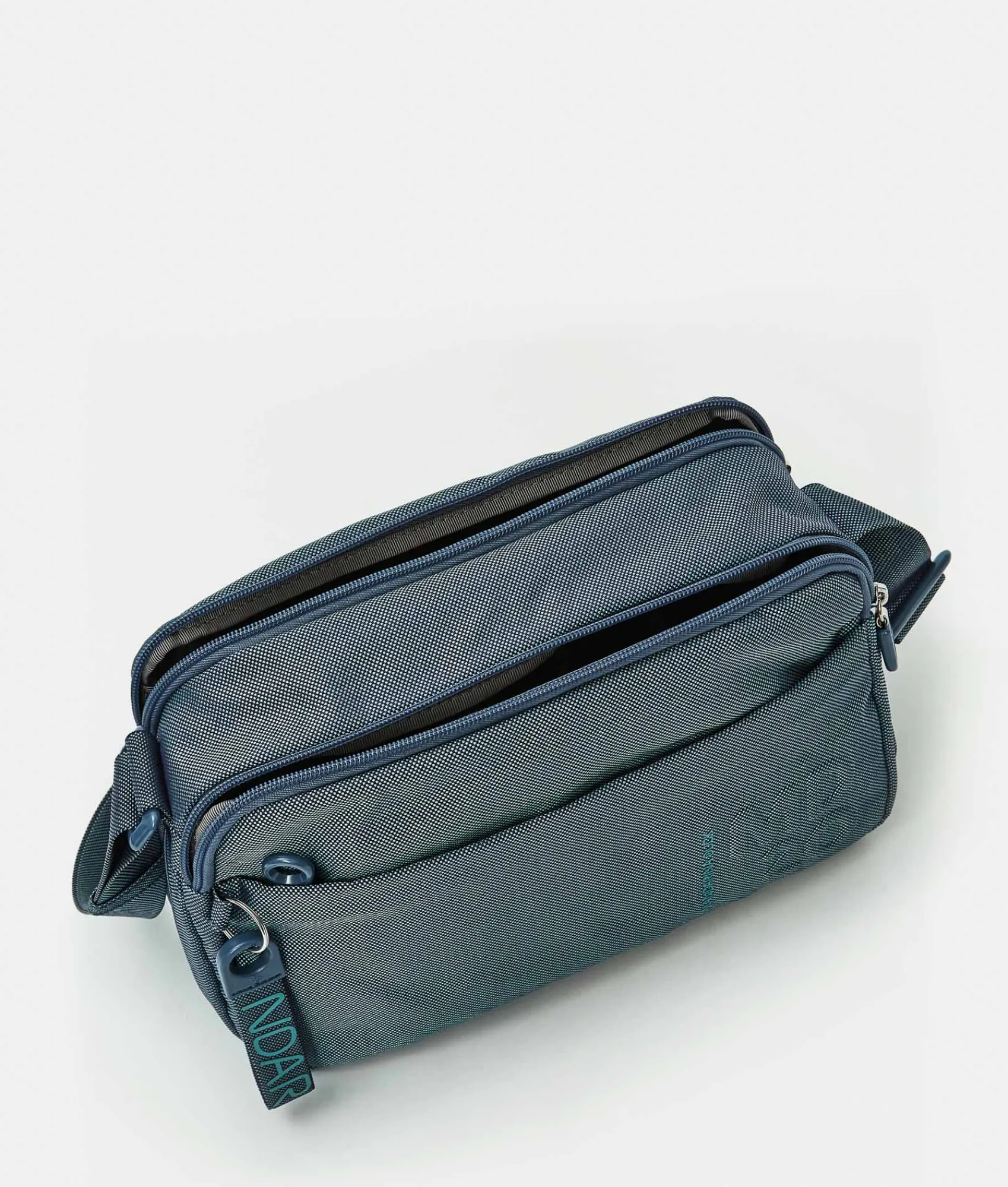 Outlet Mandarina Duck MD20 Expandable Double Zip Crossbody Bag BlueWing