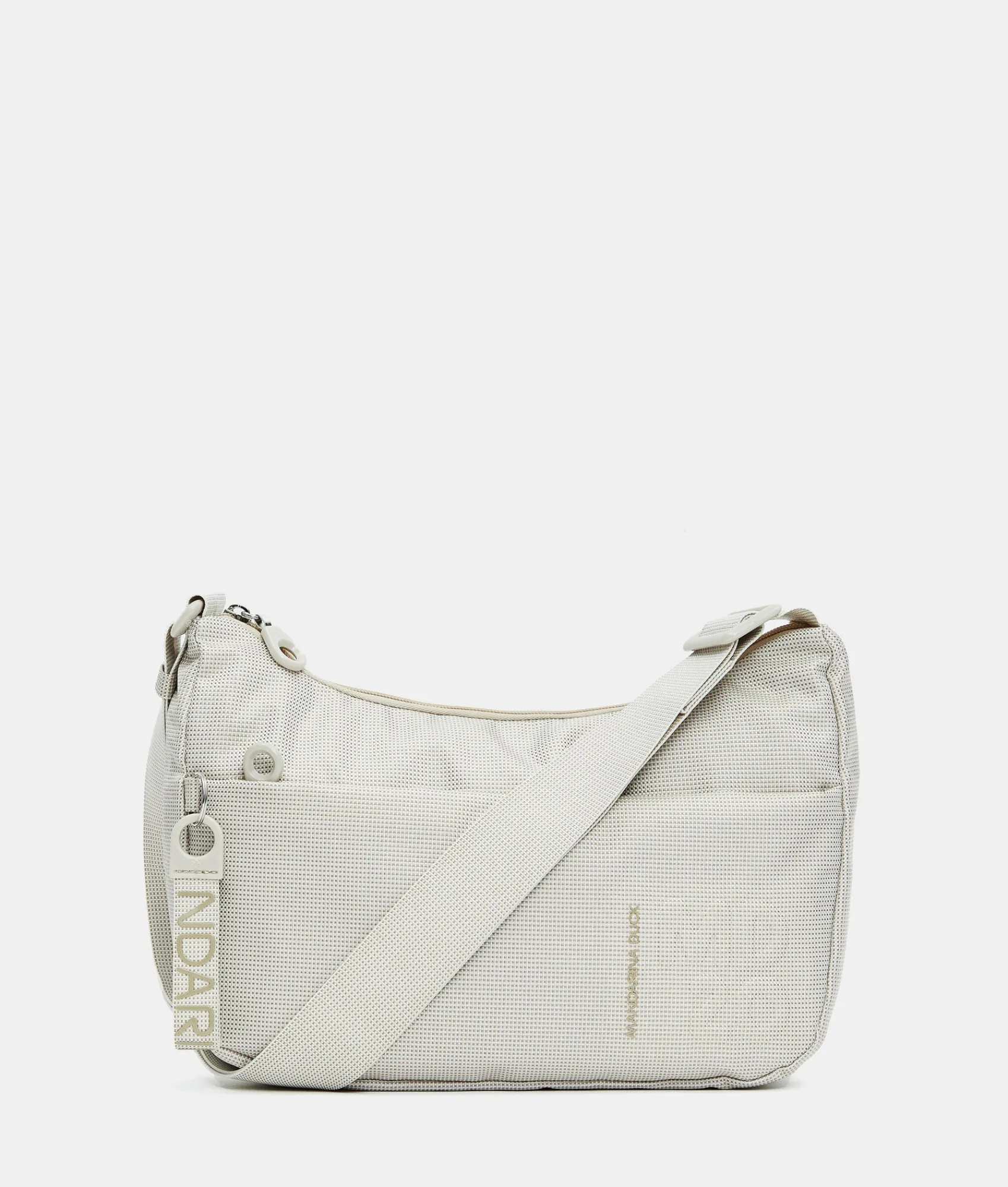 New Mandarina Duck MD20 Horizontal Hobo WhitecapGrey