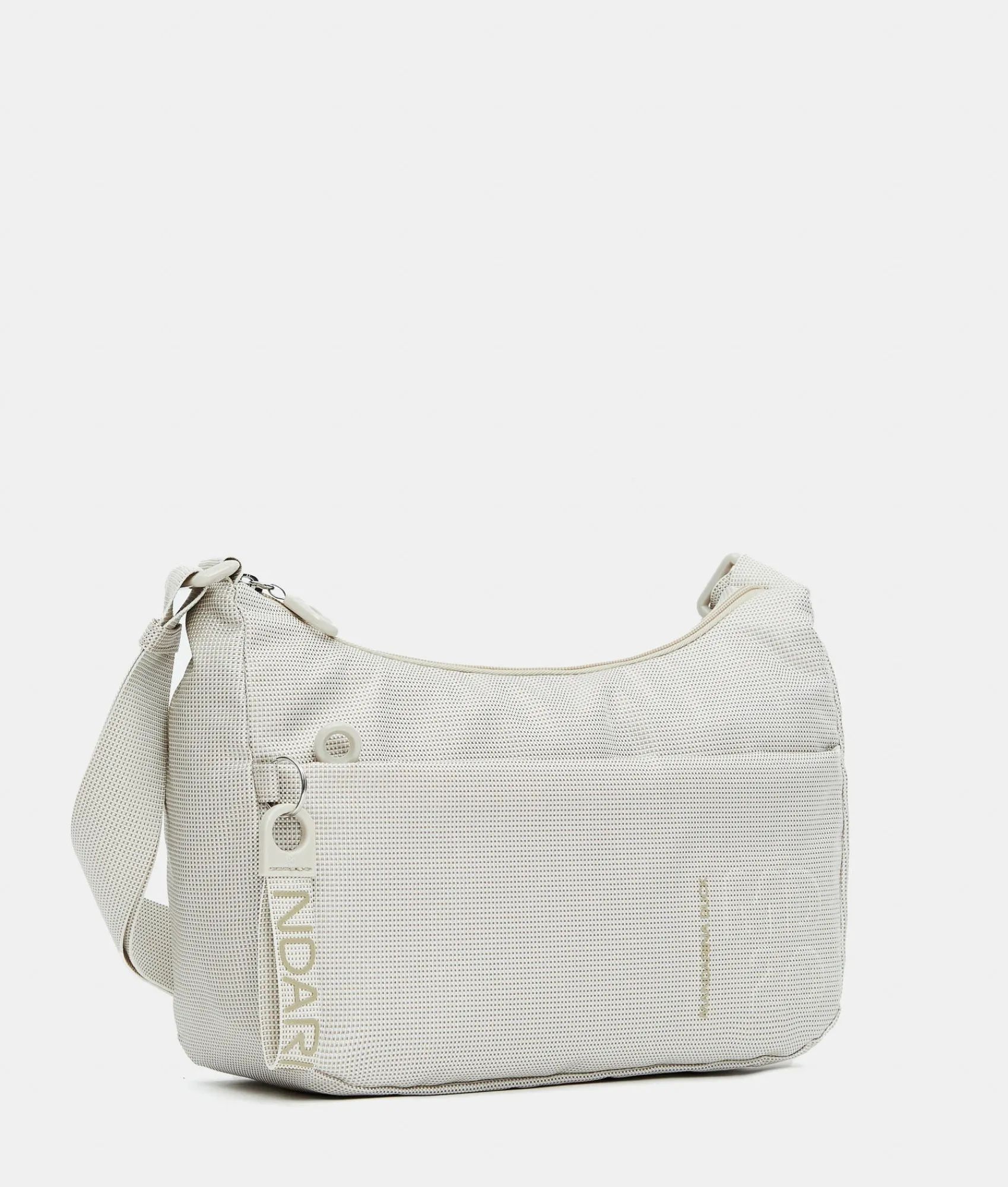 New Mandarina Duck MD20 Horizontal Hobo WhitecapGrey
