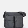 Hot Mandarina Duck MD20 Large .Expandable Crossbody Bag Steel