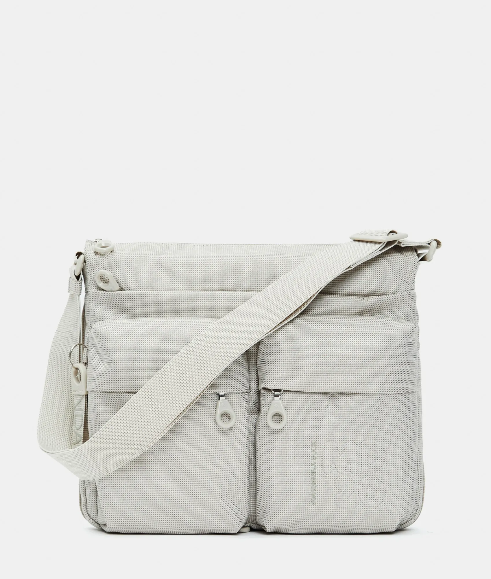 Clearance Mandarina Duck MD20 Large .Expandable Crossbody Bag WhitecapGrey