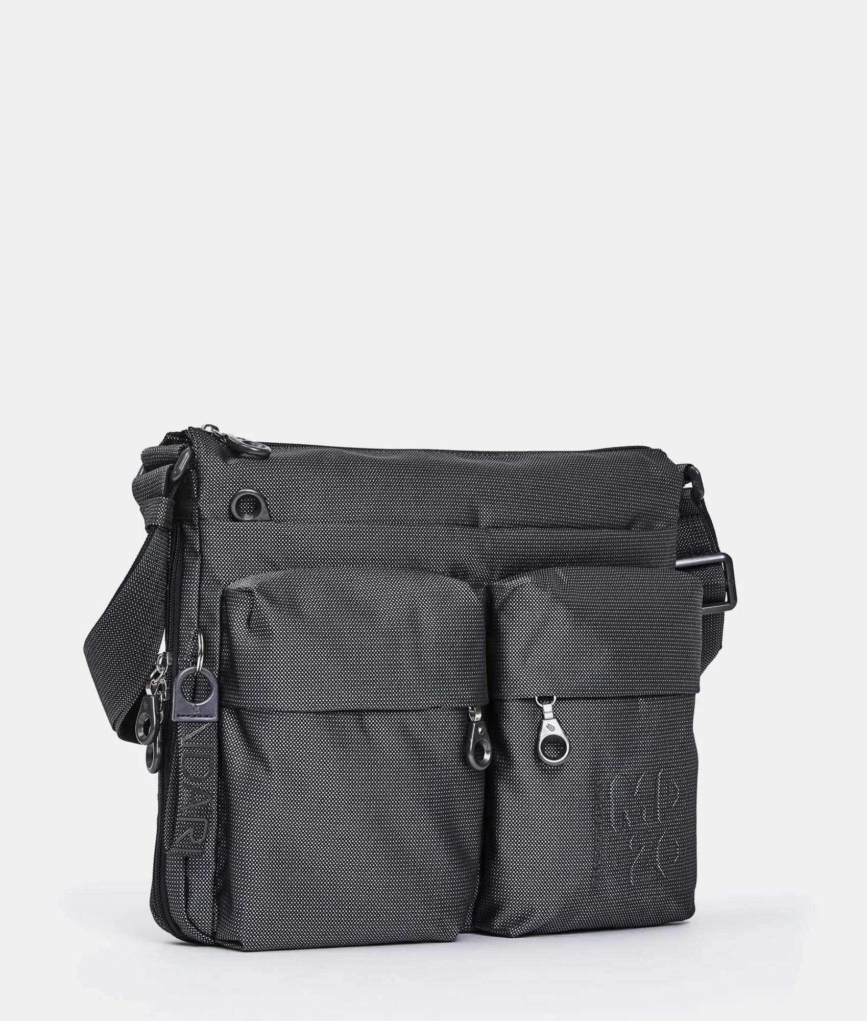 Hot Mandarina Duck MD20 Large .Expandable Crossbody Bag Steel