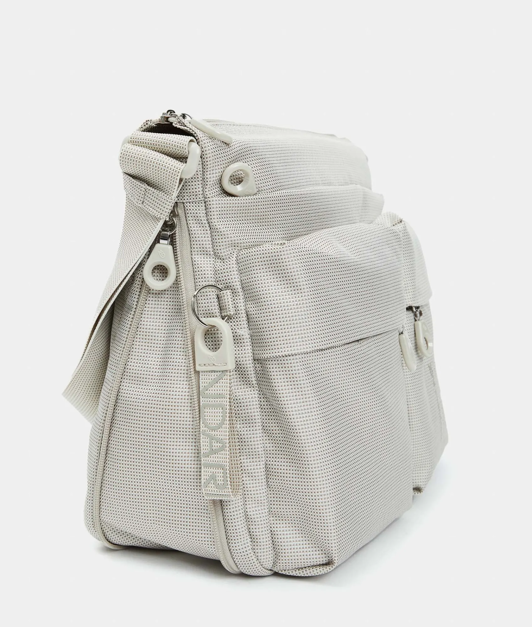 Clearance Mandarina Duck MD20 Large .Expandable Crossbody Bag WhitecapGrey