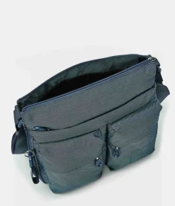 Discount Mandarina Duck MD20 Large .Expandable Crossbody Bag BlueWing